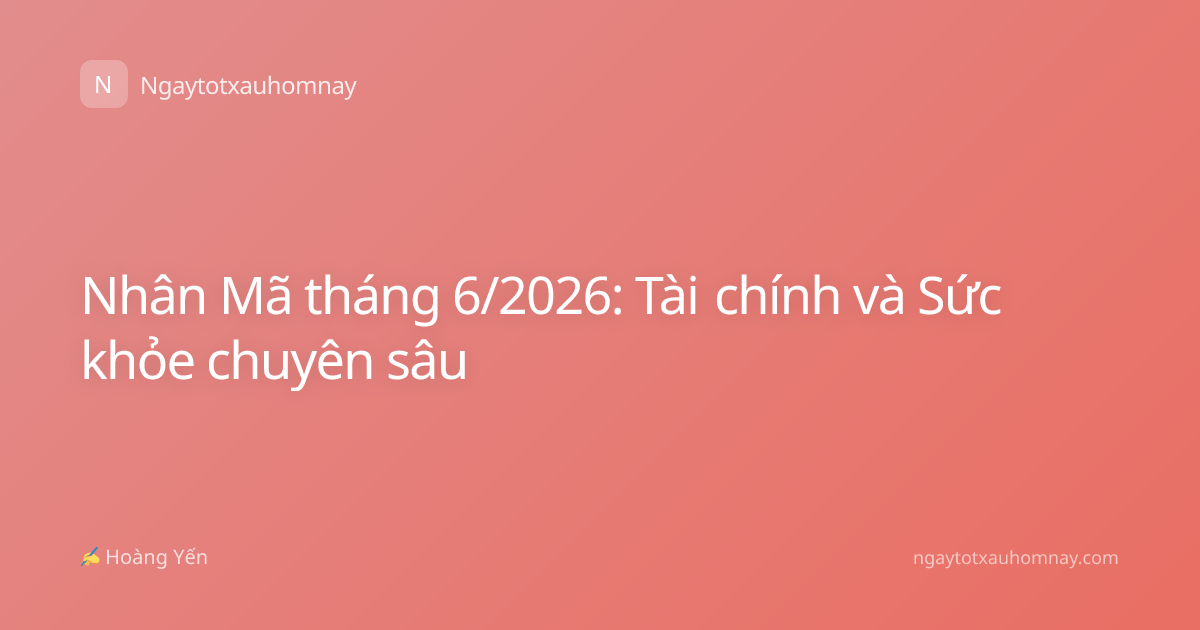 Nhân Mã tháng 6/2026: Tài chính và Sức khỏe chuyên sâu